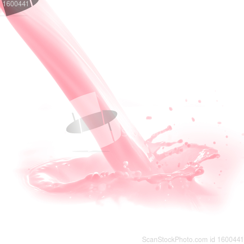 Image of strawberry milk splash