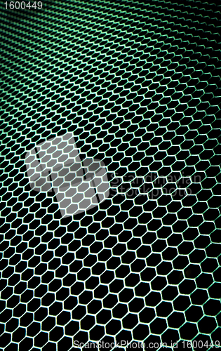 Image of abstract metallic grid