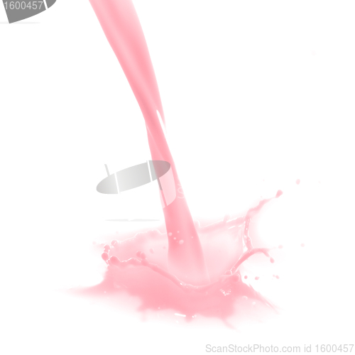 Image of strawberry milk splash