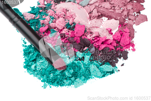 Image of set of multicolor crushed eyeshadows