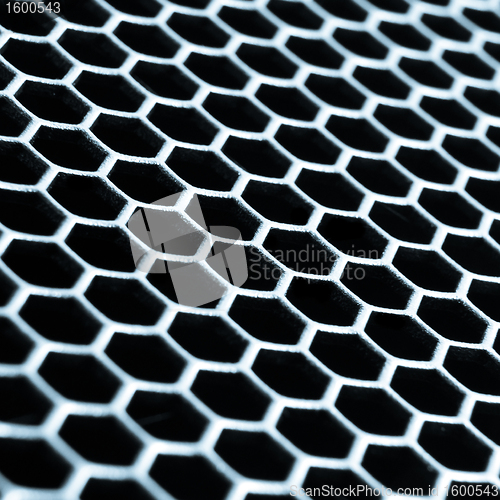 Image of abstract metallic grid