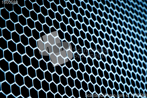 Image of abstract metallic grid