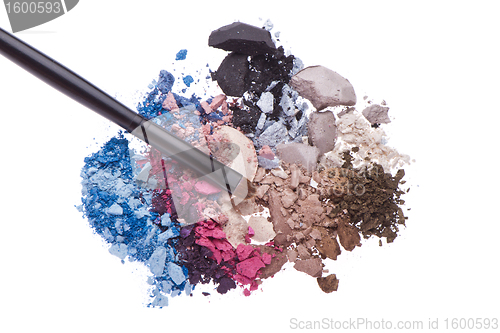 Image of set of multicolor crushed eyeshadows