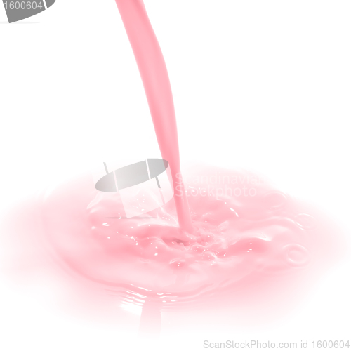 Image of strawberry milk splash