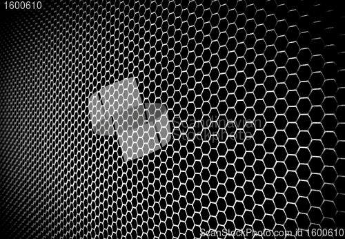 Image of abstract metallic grid