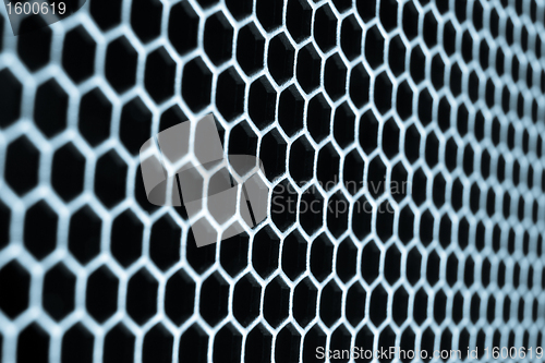 Image of abstract metallic grid