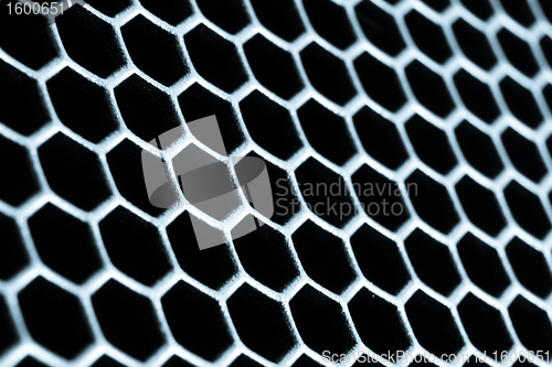 Image of abstract metallic grid