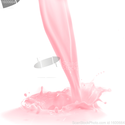 Image of strawberry milk splash