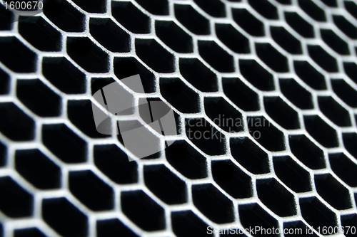 Image of abstract metallic grid