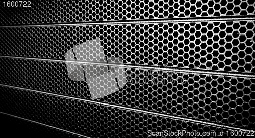 Image of abstract metallic grid