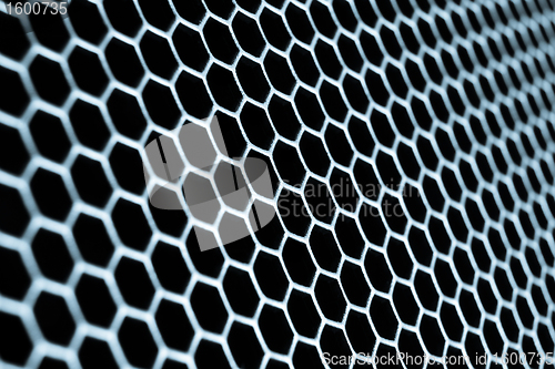 Image of abstract metallic grid