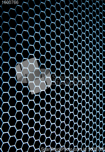 Image of abstract metallic grid