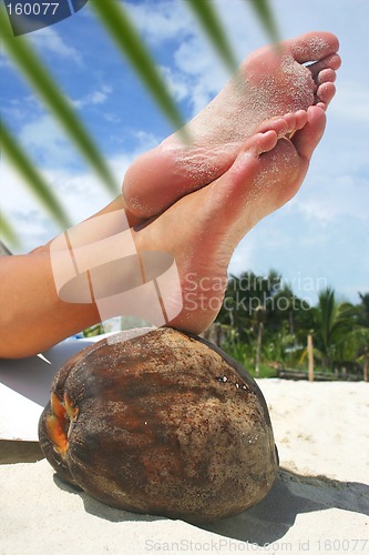 Image of Relaxing Beach Feet