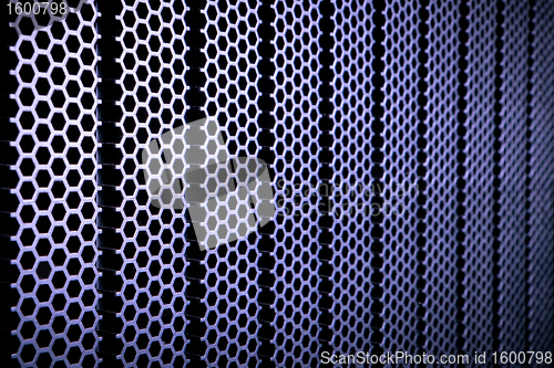 Image of abstract metallic grid
