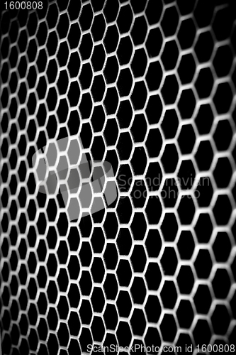 Image of abstract metallic grid