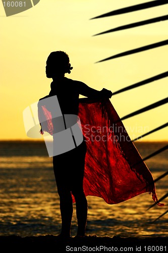 Image of Sunset Sarong Girl