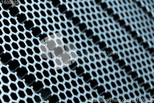 Image of abstract metallic grid