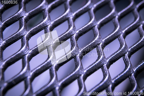 Image of abstract metallic grid