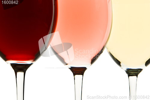 Image of three wine glasses