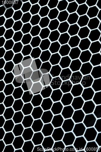 Image of abstract metallic grid