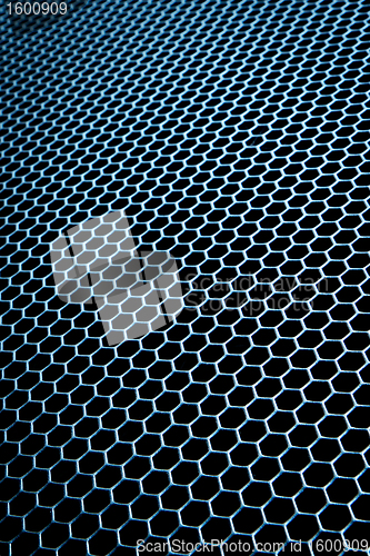 Image of abstract metallic grid