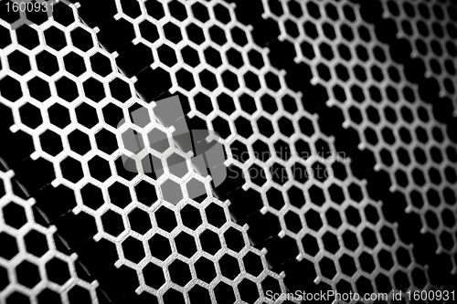 Image of abstract metallic grid