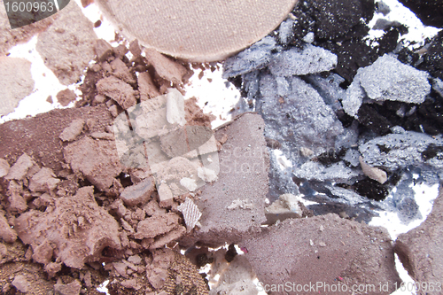 Image of multicolored crushed eyeshadows