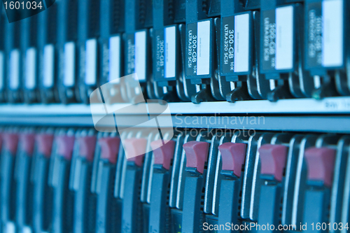 Image of cluster of hard drives