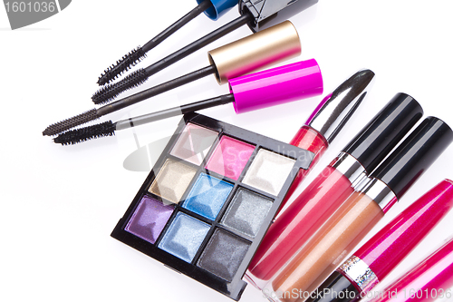 Image of makeup set isolated