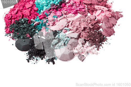 Image of set of multicolor crushed eyeshadows