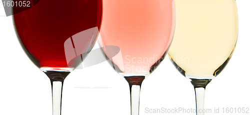 Image of three wine glasses