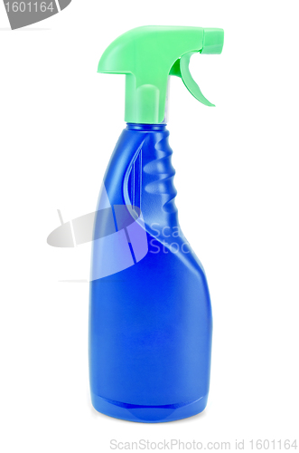 Image of Bottle of blue with sprays