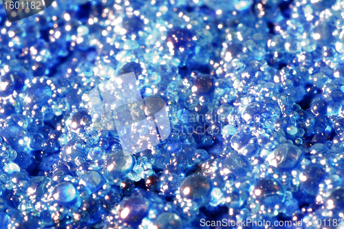 Image of blue globules closeup