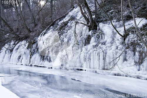 Image of ice over river