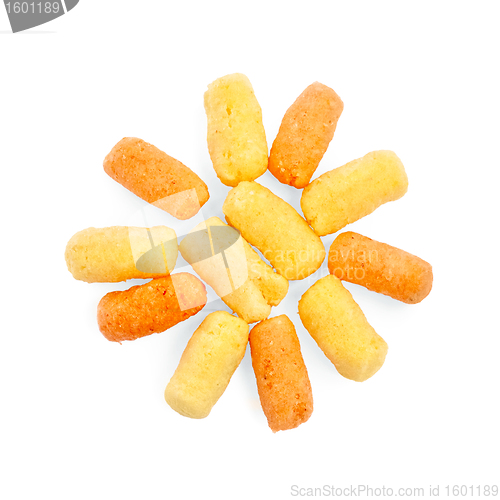 Image of Corn sticks in the form of the sun