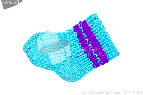 Image of Knitted blue socks