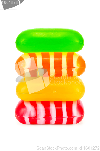Image of Soap in a stack of colorful