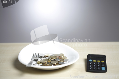 Image of Coins on a plate