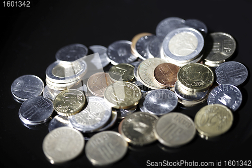 Image of Coins on black