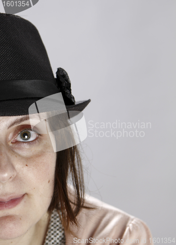 Image of Portret of a young happy woman