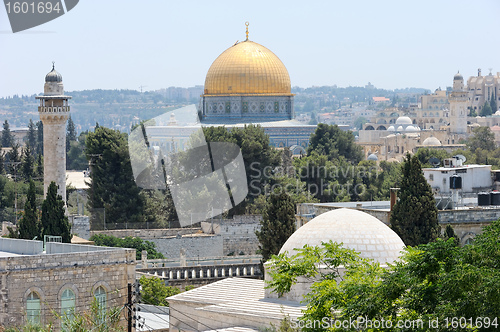 Image of Temple Mount, view from walls of Jerusalem.