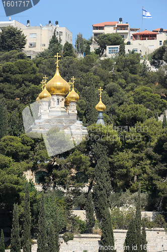 Image of Mount of Olives, view from the walls of Jerusalem.