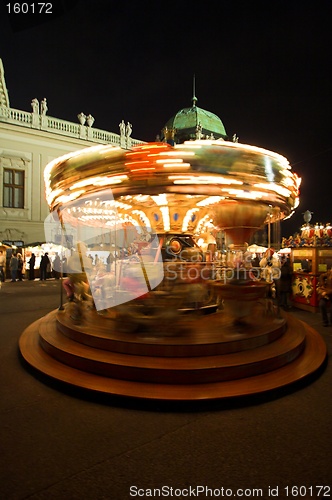 Image of Merry-go-Round on a Christmas Market