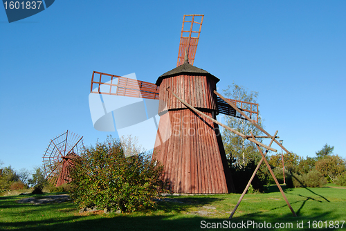 Image of Small Wooden Windmills