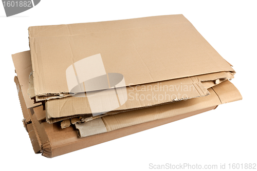 Image of Pile of corrugated cardboard