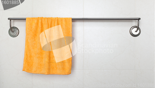 Image of Orange microfiber towel