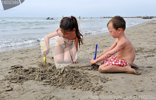 Image of children on beach