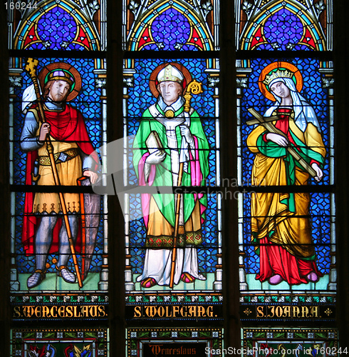 Image of Saints on stained glass