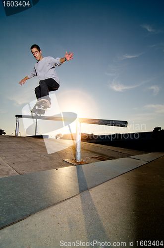 Image of Skateboarder on a grind