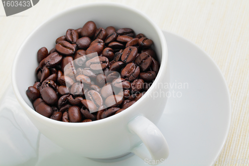 Image of coffee beans in cup